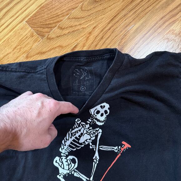 Lil Peep Rap Tee RIP Schemaposse Mens Medium Black Reaper T-Shirt - Picture 3 of 5